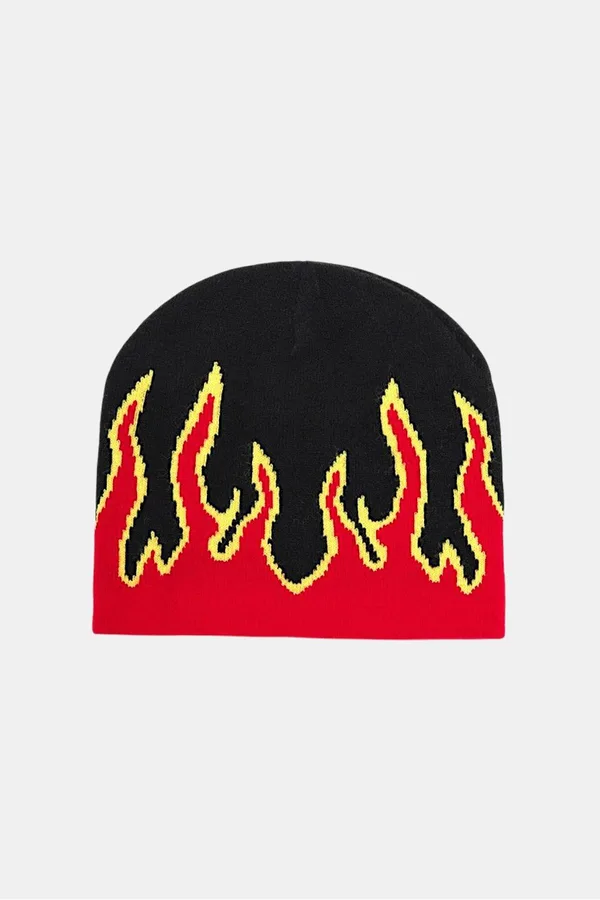 Bonnet Flamme Rouge Oversize - Accessoire Streetwear Hiver Unisexe