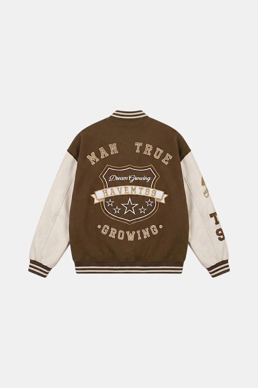 Brown varsity jacket - 3