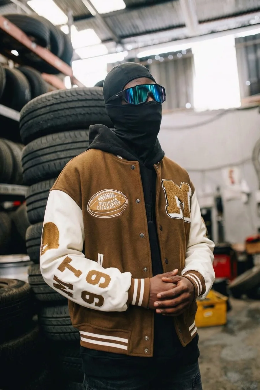 Brown varsity jacket - 5