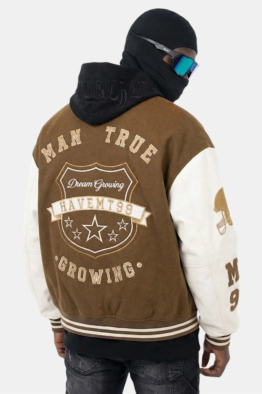 Brown varsity jacket - 4