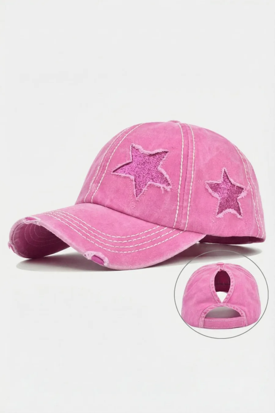 Casquette Étoile Maison Y2k - Unisexe Coton Bleu Marine avec Visière Courbée et Ajustable - 7