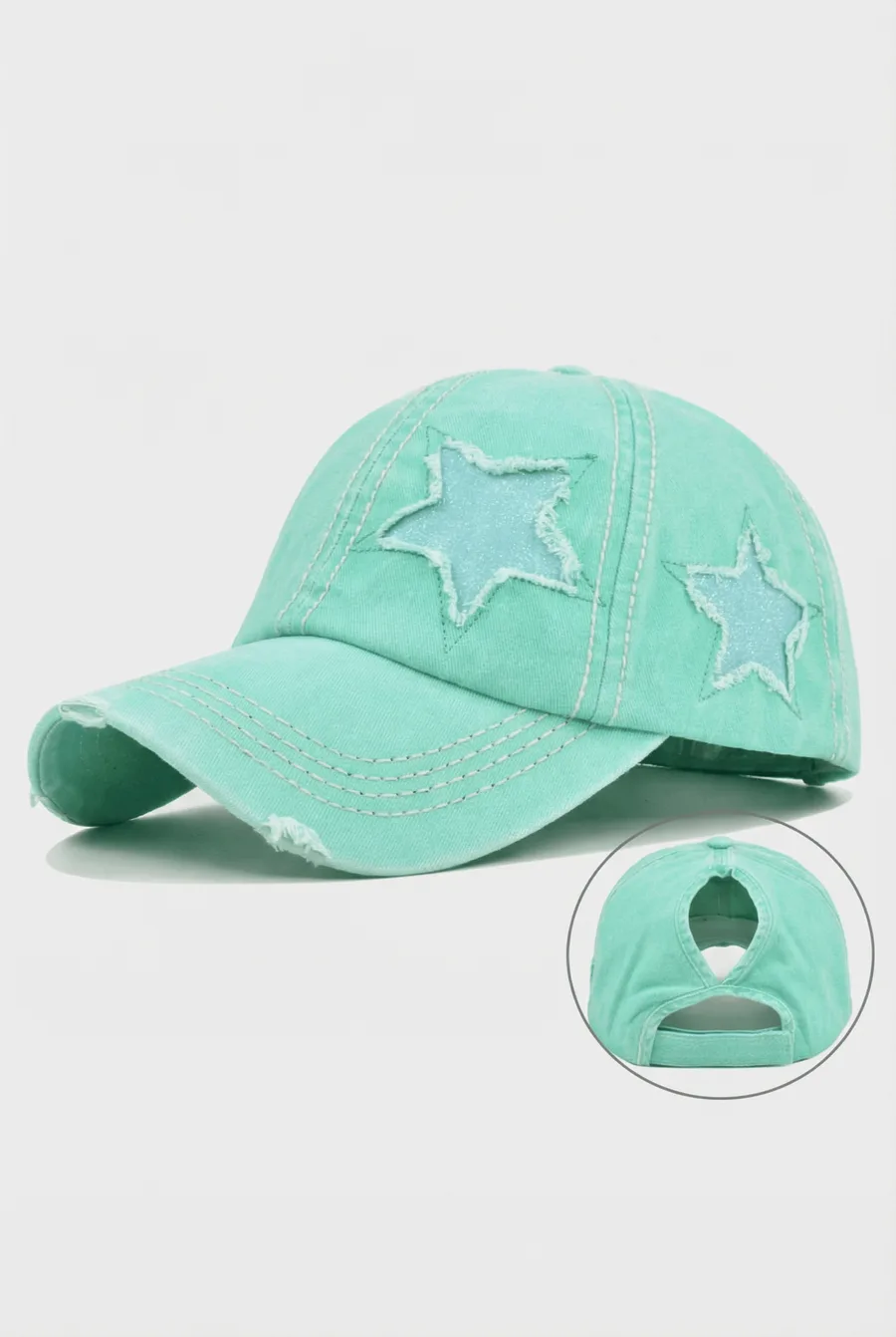 Casquette Étoile Maison Y2k - Unisexe Coton Bleu Marine avec Visière Courbée et Ajustable - 8