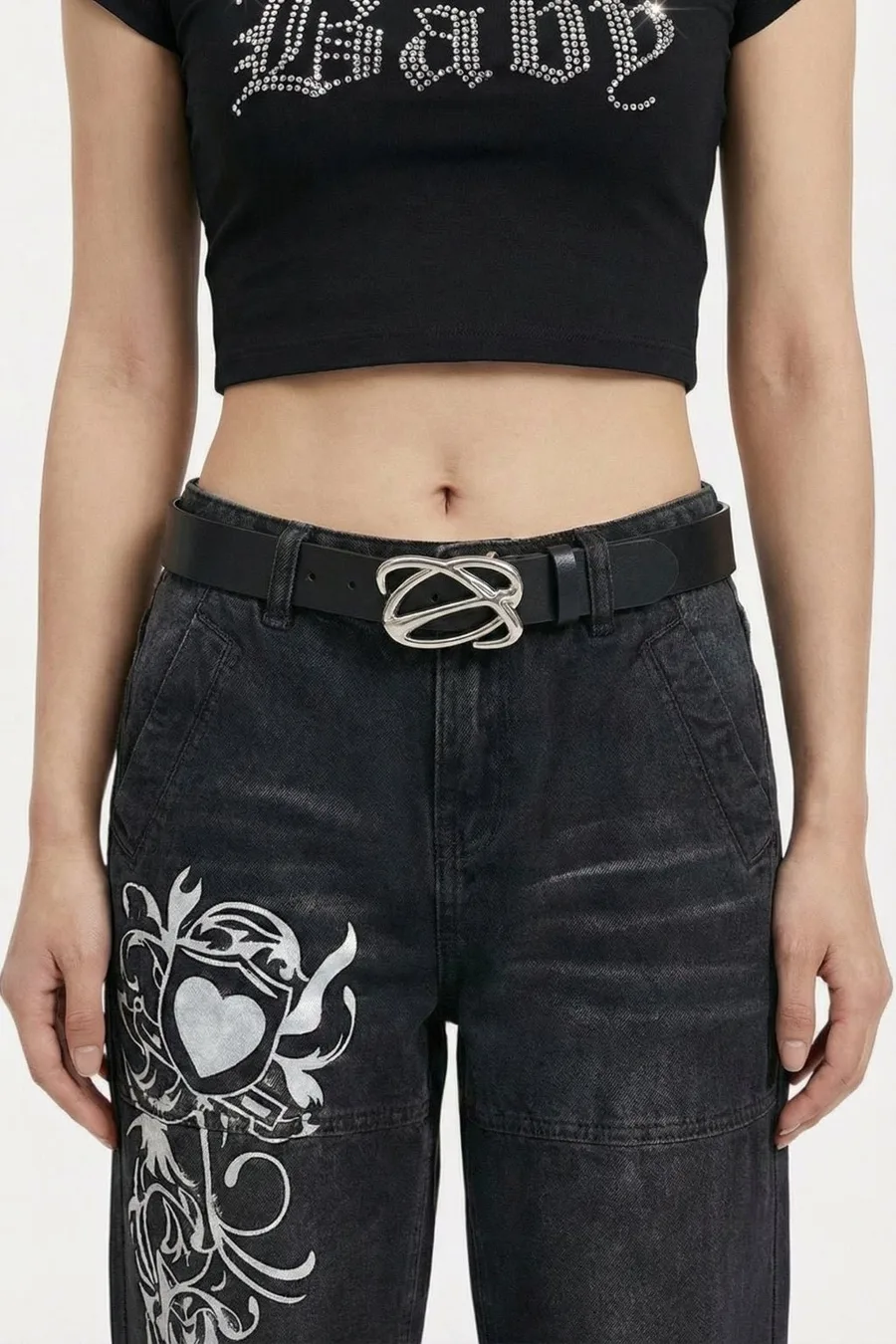 Ceinture boucle chrome élégante pour look urbain moderne - 4