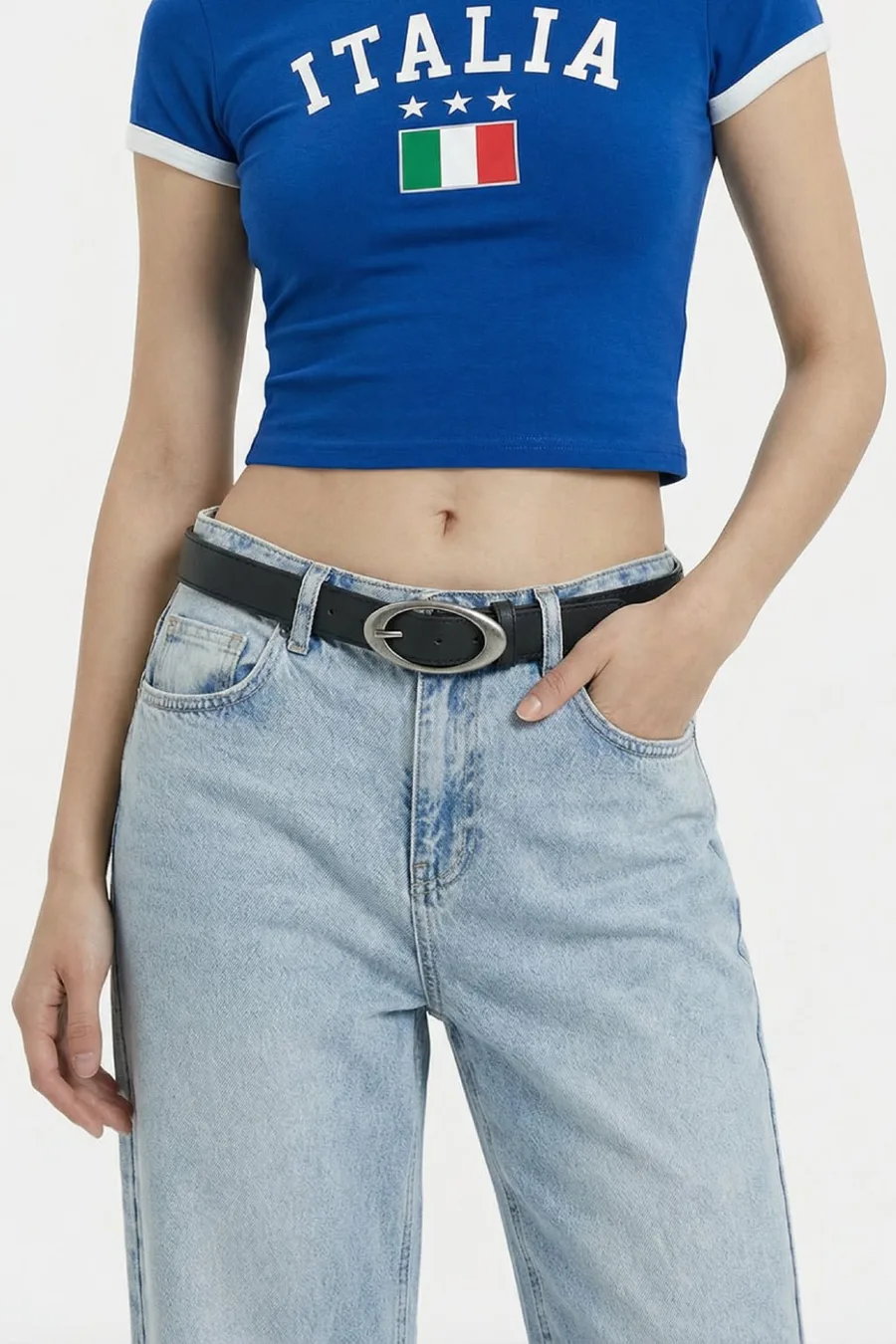 Ceinture Y2K Boucle Ovale Design Rétro-Futuriste - 2