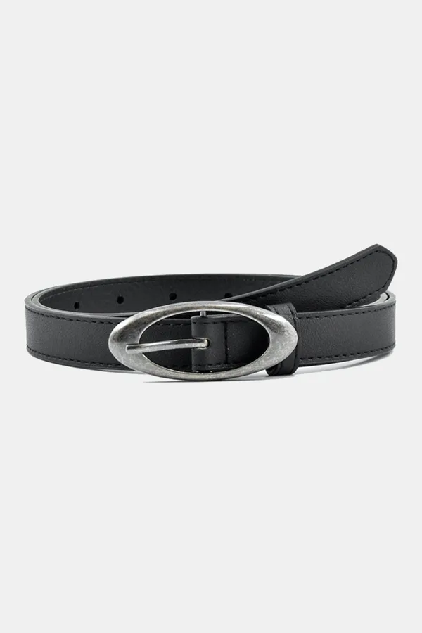 Ceinture Y2K Boucle Ovale Design Rétro-Futuriste