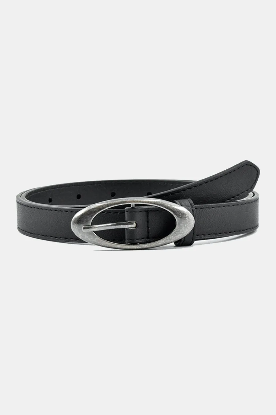Ceinture Y2K Boucle Ovale Design Rétro-Futuriste