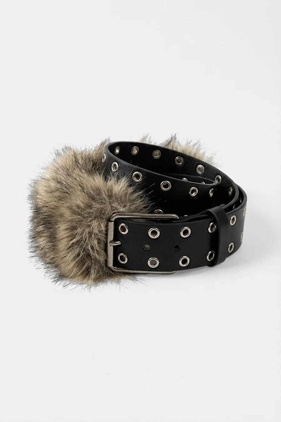 Ceinture Fourrure Maison Y2k - Accessoire Audacieux Rétro-Futuriste Années 2000