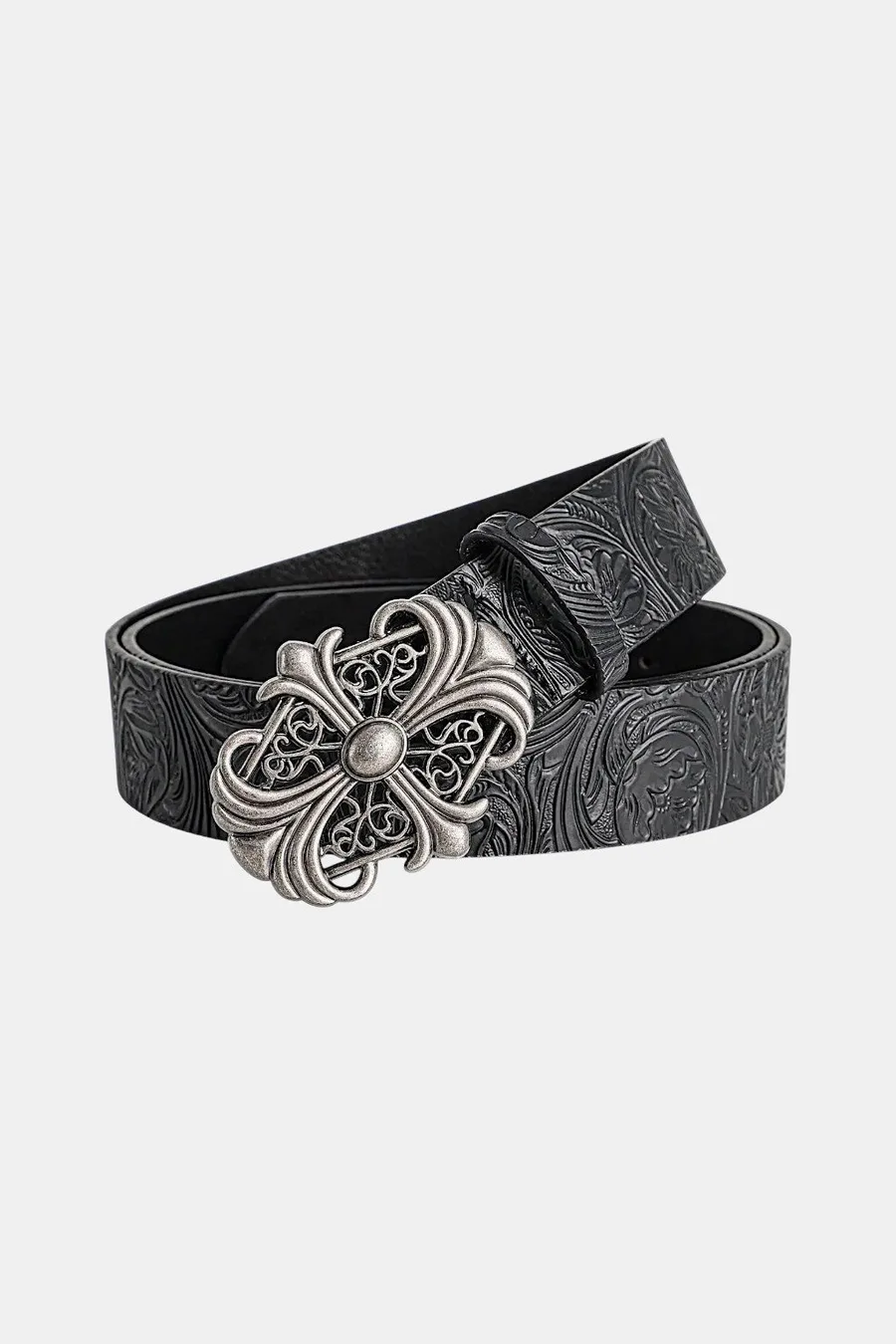 Ceinture Gothique Cuir - Style Urbain Sombre et Contraste Graphique