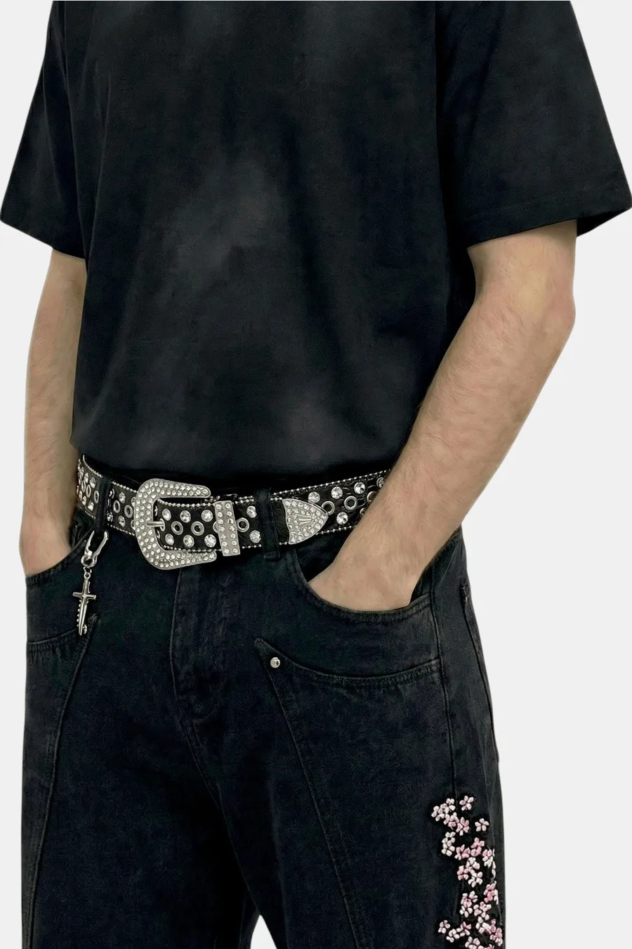 Ceinture Hip-Hop Bling Bling Y2K - Cuir - Unisexe 3,5 cm - 2