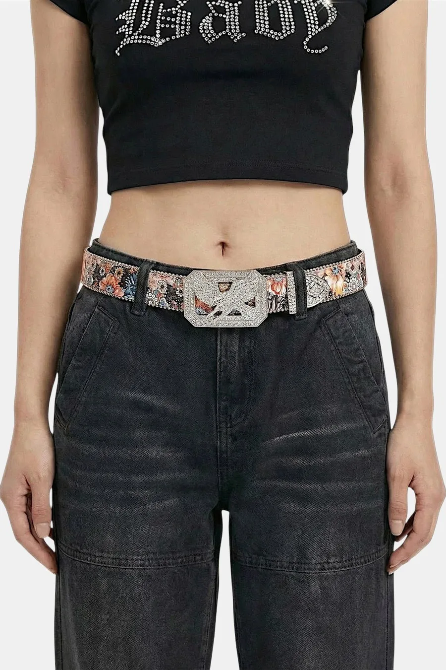 Ceinture à Strass Brillante Y2K – Accessoire Mode pour Look Urbain et Esthétique 2000s - 2