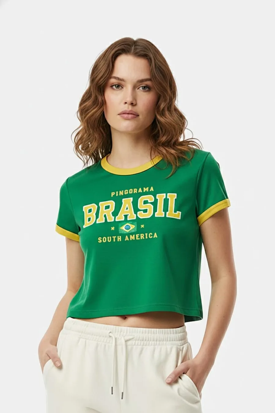 Crop top Brésil – L'Énergie du Carnaval en Haut Streetwear Éclatant - 2