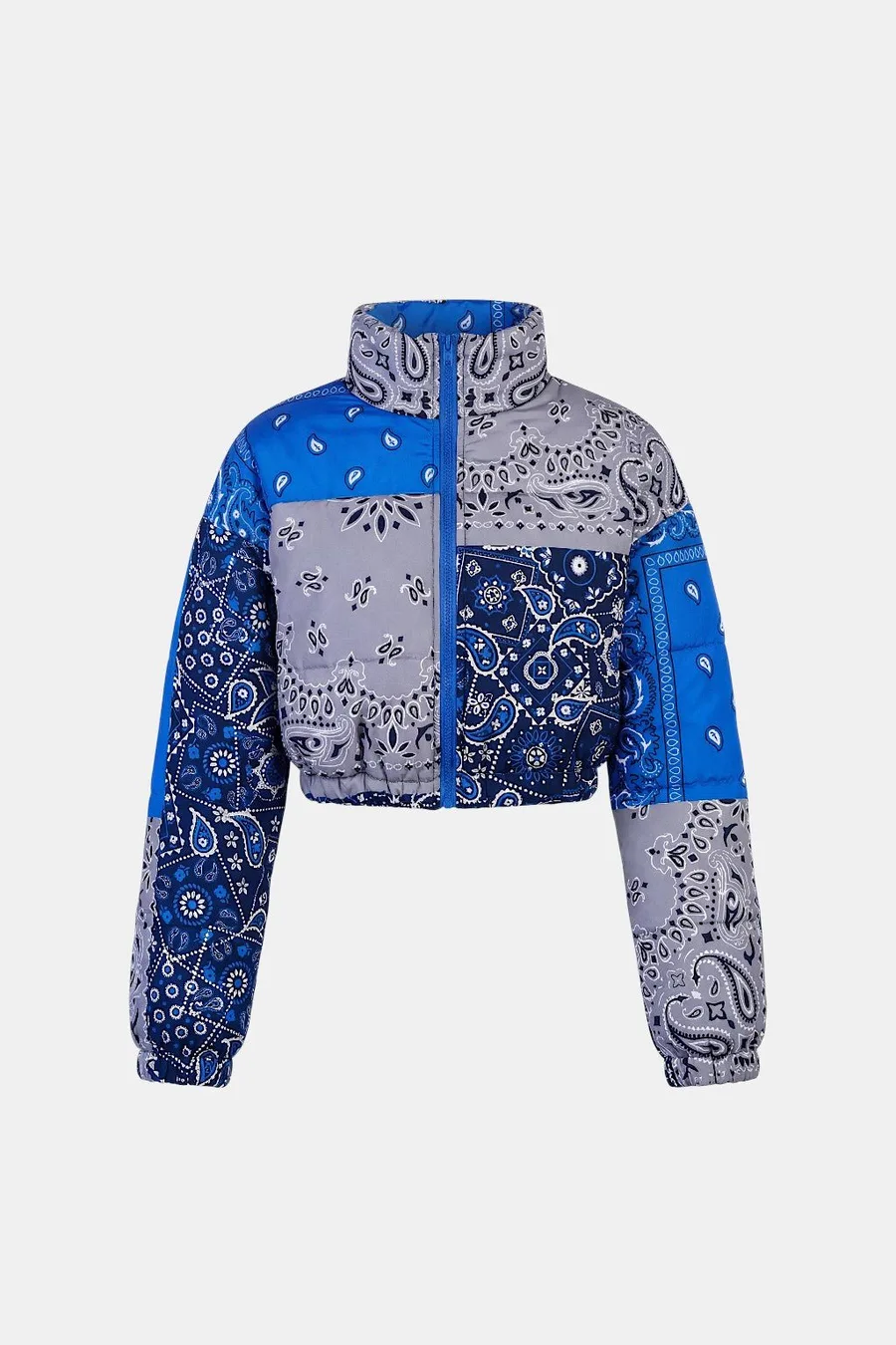 Doudoune Courte Bandana Femme - Veste Matelassée Imperméable avec Capuche - 6