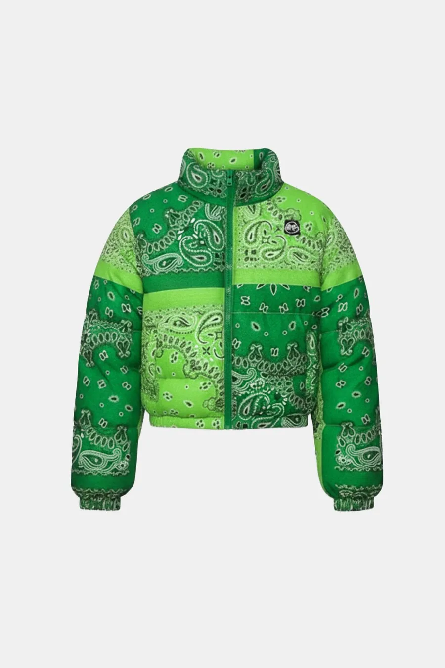 Doudoune Courte Bandana Femme - Veste Matelassée Imperméable avec Capuche - 3