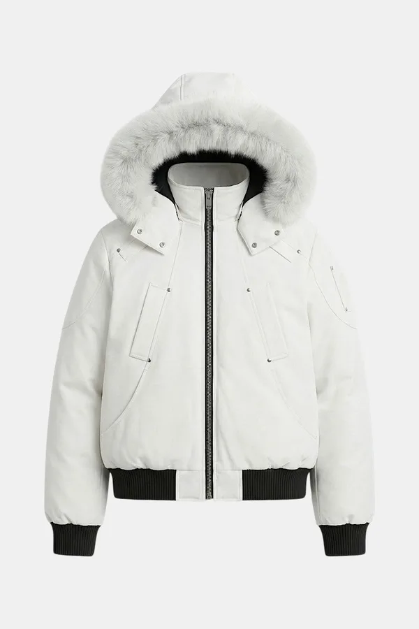 Doudoune à Capuche Fourrure – Style Y2K Oversize pour Homme et Femme – Manteau Urbain et Chic