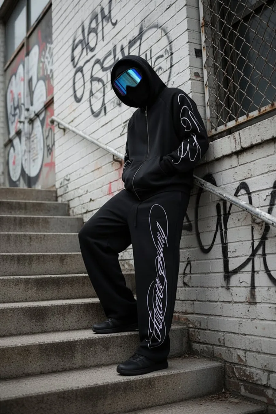 Ensemble de Calligraphie Y2K Style Rétro-Futuriste Urbain - 8