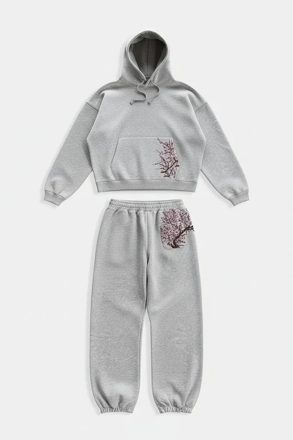 Ensemble Y2K Fleur de Cerisier Femme – Look Streetwear Oversize 2000s