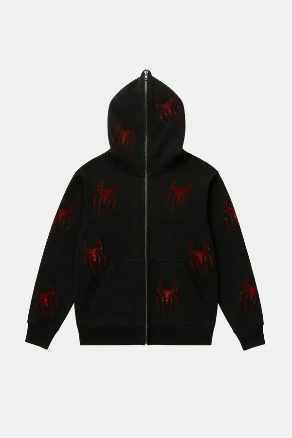 Sweat à capuche Spiderman zippé intégral