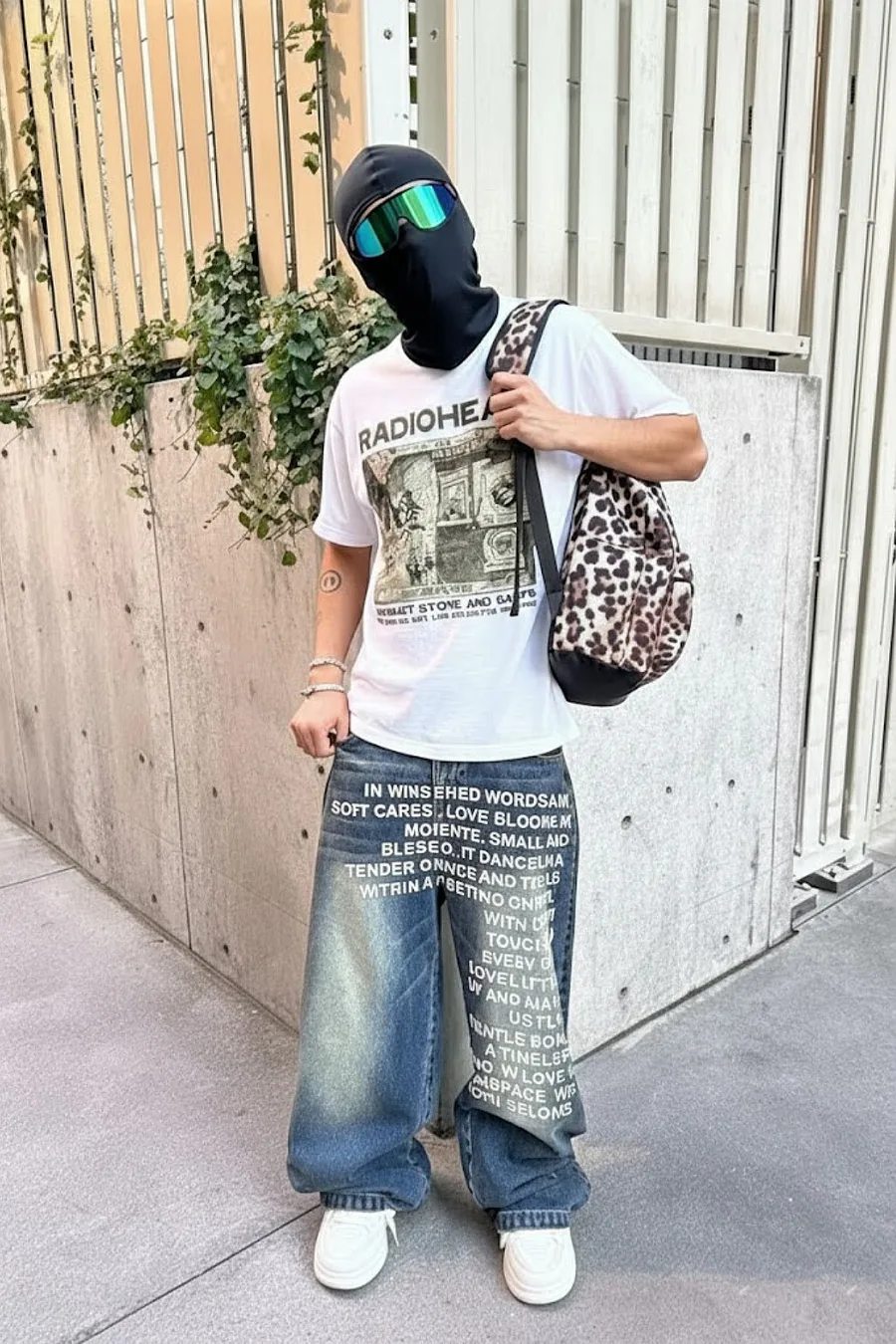 Jean Écriture Devant - Pantalon de Style Unique pour Homme et Femme - 5
