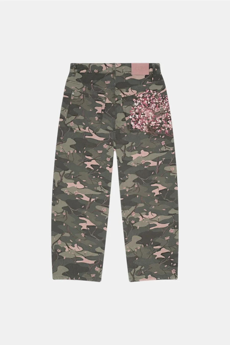 Jean camouflage brodé Y2K stylé streetwear