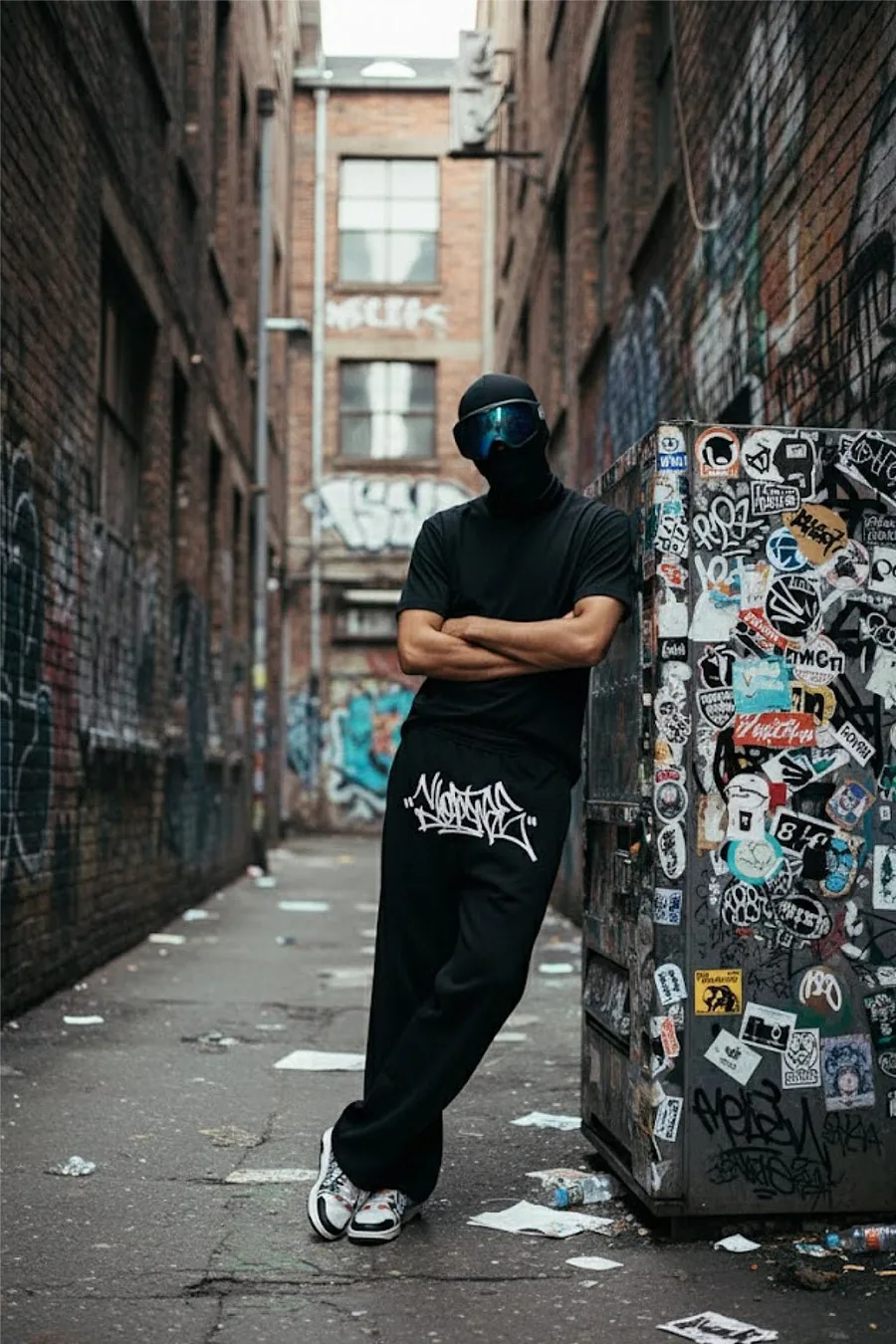 Pantalon de Jogging Graffiti Artistique Y2K - 7