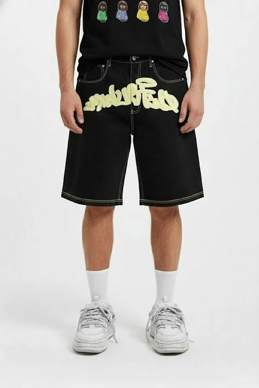 Jorts Homme Streetwear Rétro Années 2000 - Pantalon Court Oversize Skateur Vintage – Indémodable - 2
