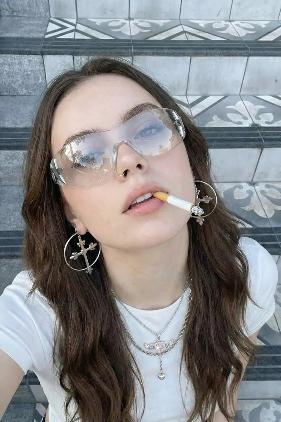 Lunettes de Soleil Étoile Y2K Tendance Céleste - 9