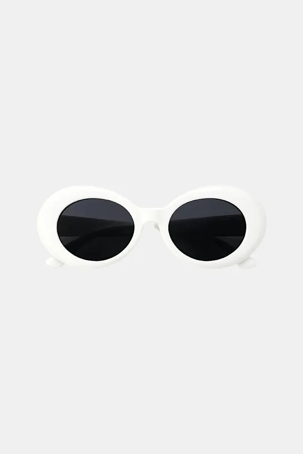 Lunettes de Soleil Kurt Cobain : Style Vintage emblématique - Monture Ovale Semi-Cat-Eye…