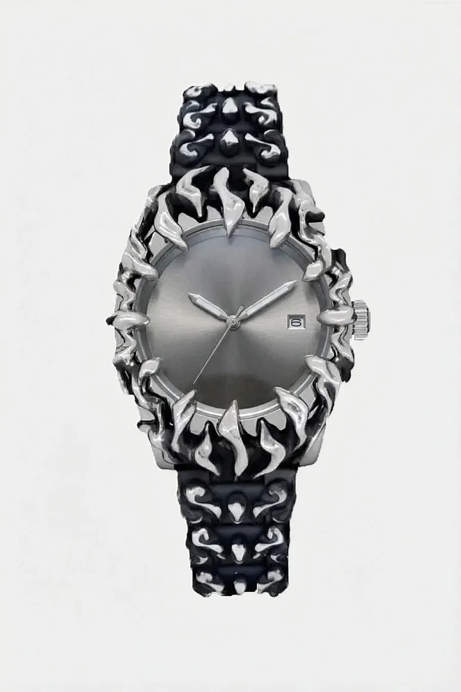 Montre à Griffes Y2K - Bijou de Style Retro-Futuriste en Acier Inoxydable - 3