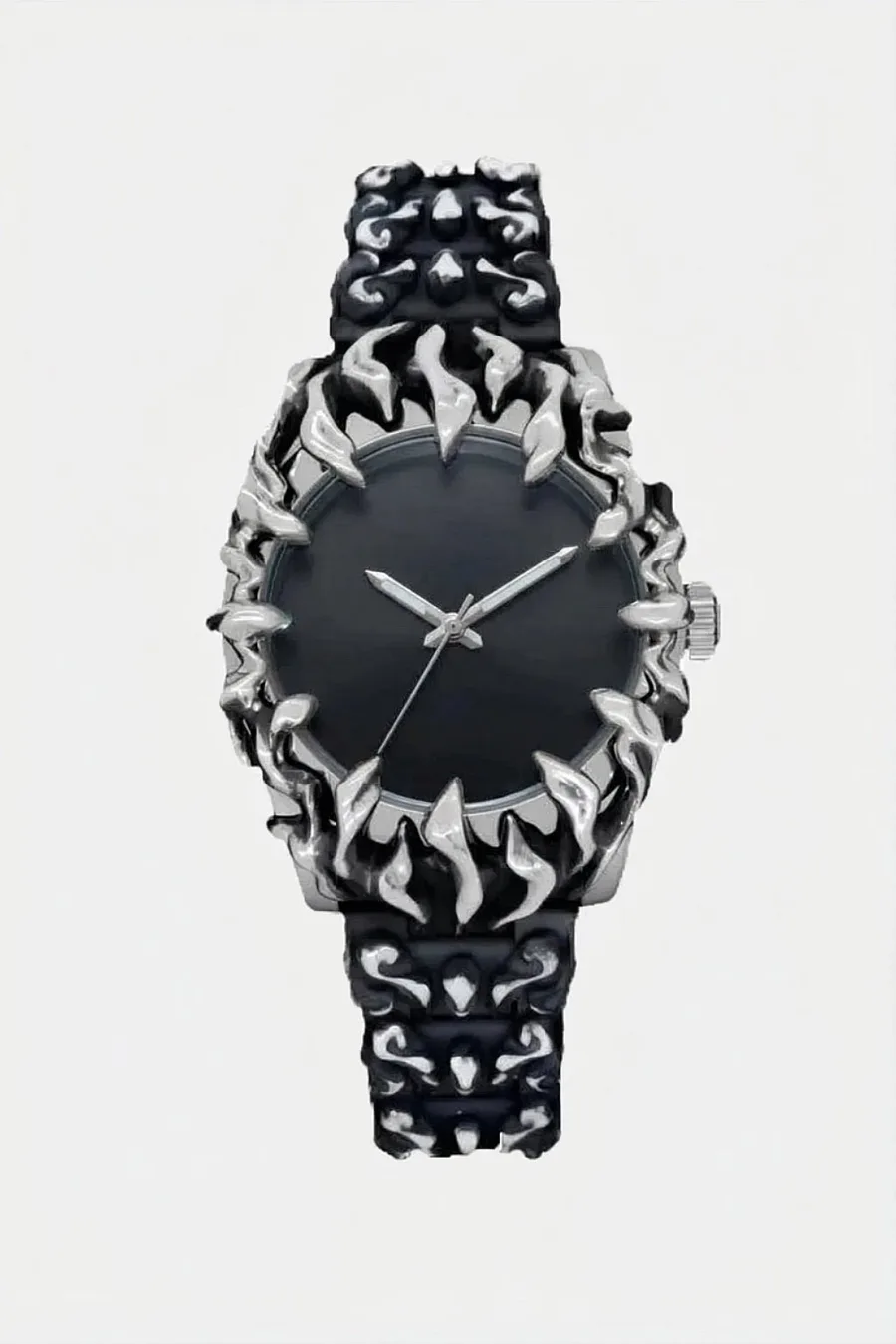 Montre à Griffes Y2K - Bijou de Style Retro-Futuriste en Acier Inoxydable