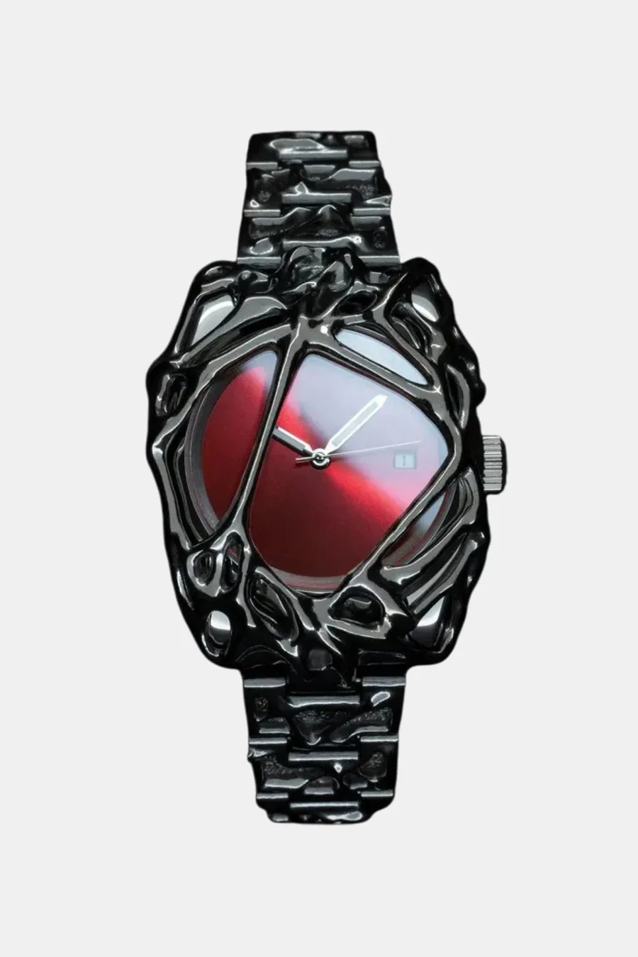 Montre Chrome Y2K : Accessoire Mode Rétro-Futuriste Audacieux - 3
