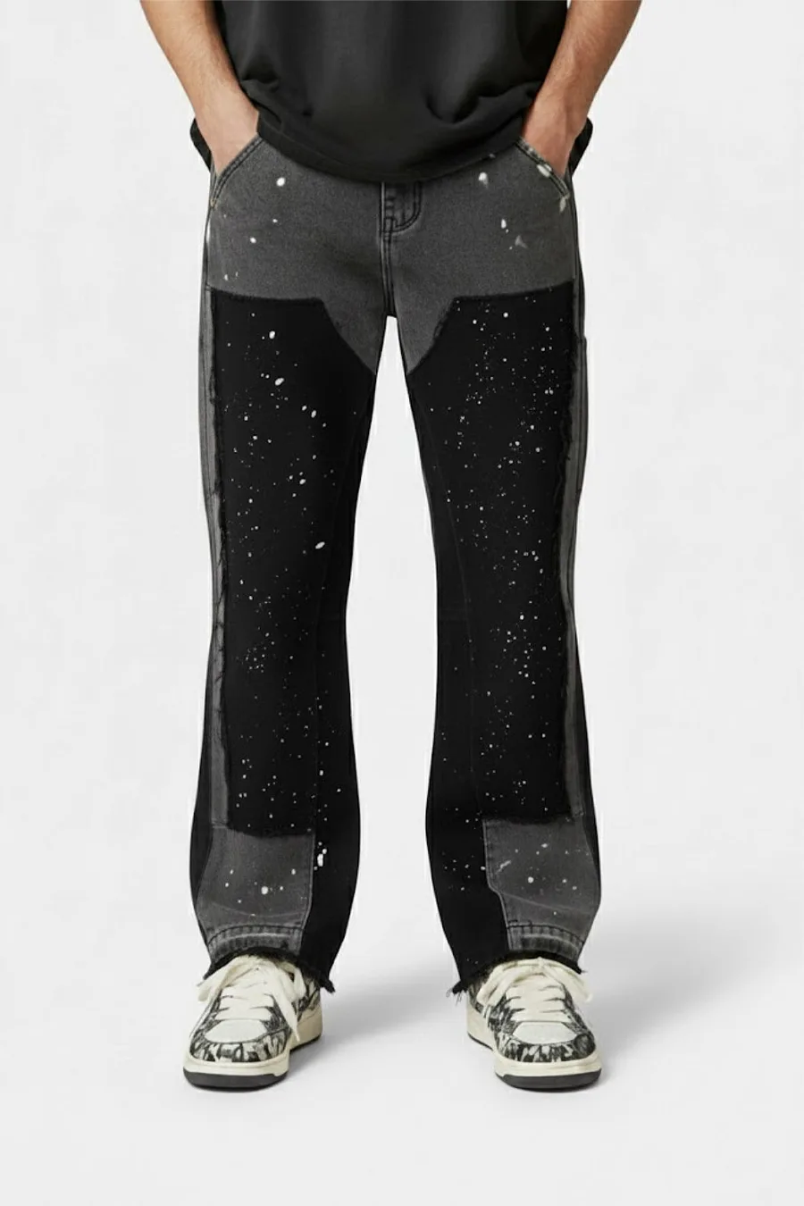 Pantalon Grunge Femme Oversize Vintage 90s – Pantalon Streetwear Rock avec Détails Usés et Poches Cargo - 2
