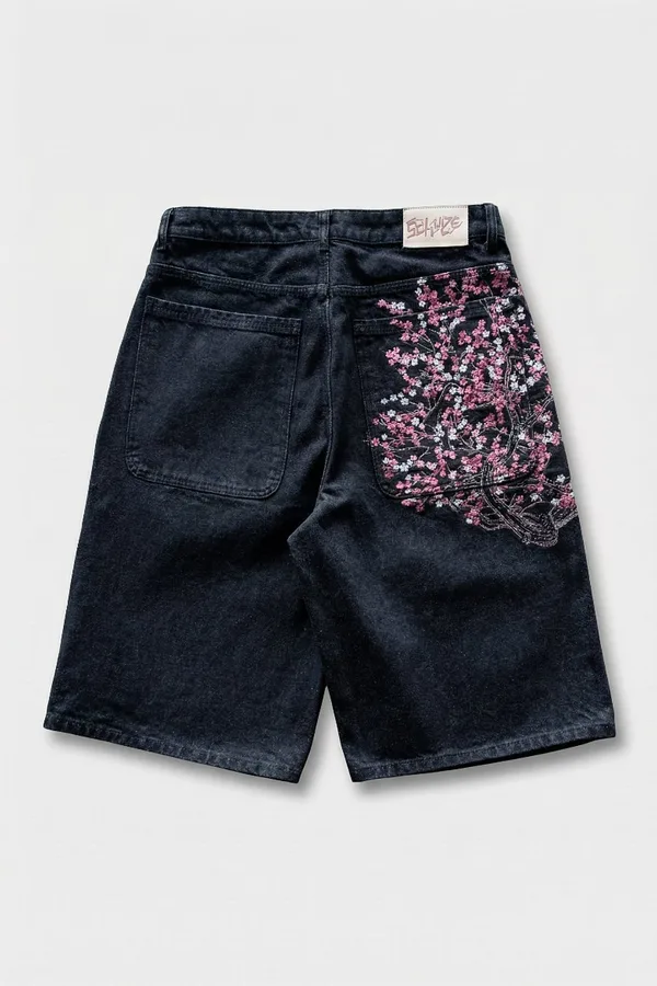 Short imprimé cerisier en fleur