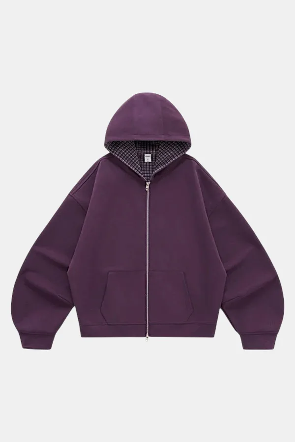 Sweat-shirt à carreaux graphiques oversized