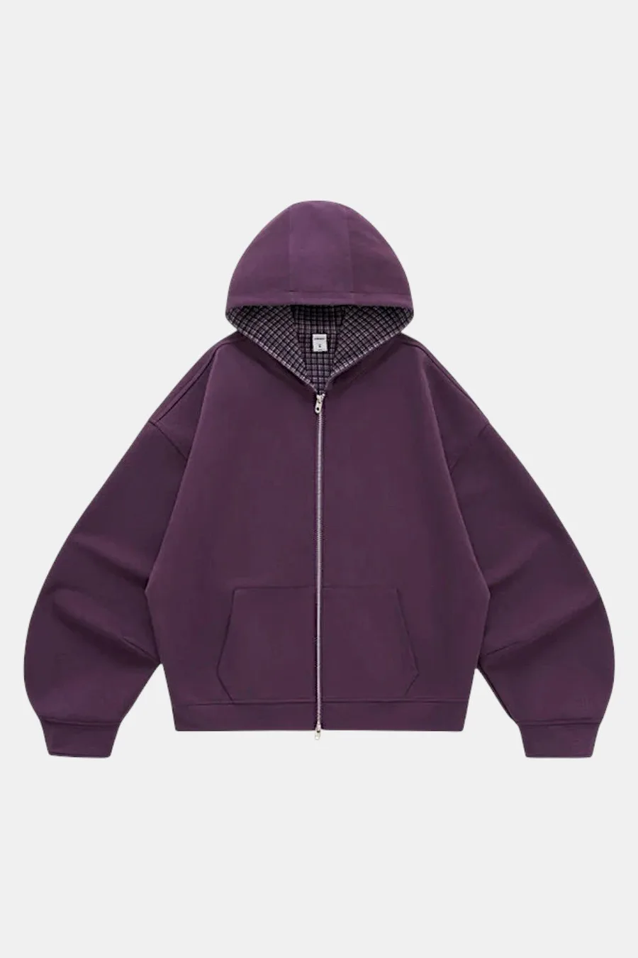 Sweat-shirt à carreaux graphiques oversized