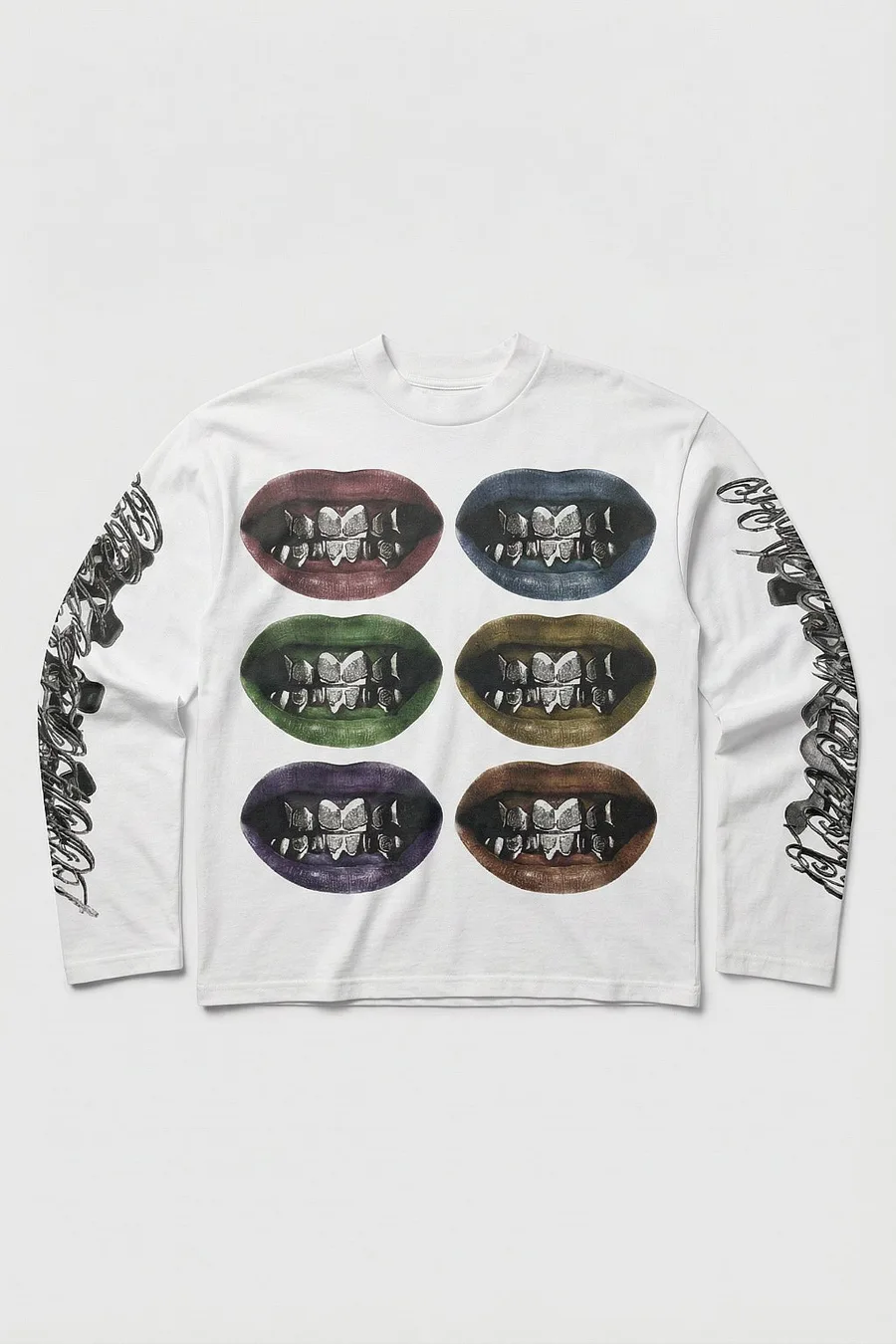 T-shirt imprimé bouche Y2K - 2