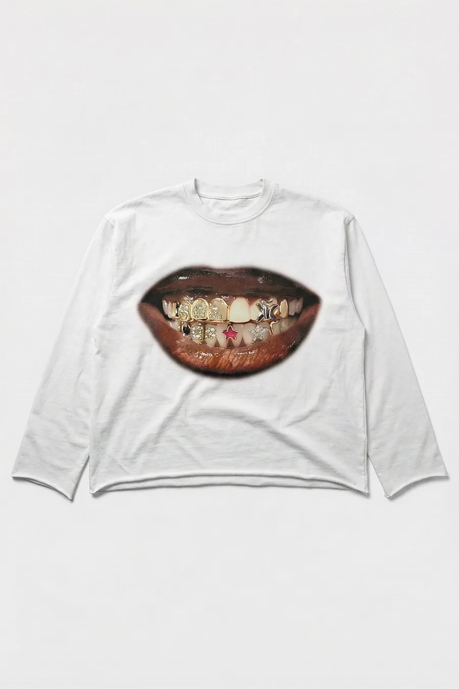 T-shirt imprimé bouche Y2K
