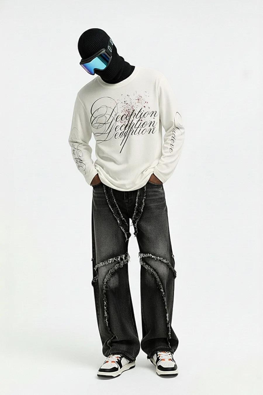T-Shirt Calligraphie Y2K - Pièce Phare Streetwear Rétr… - 3