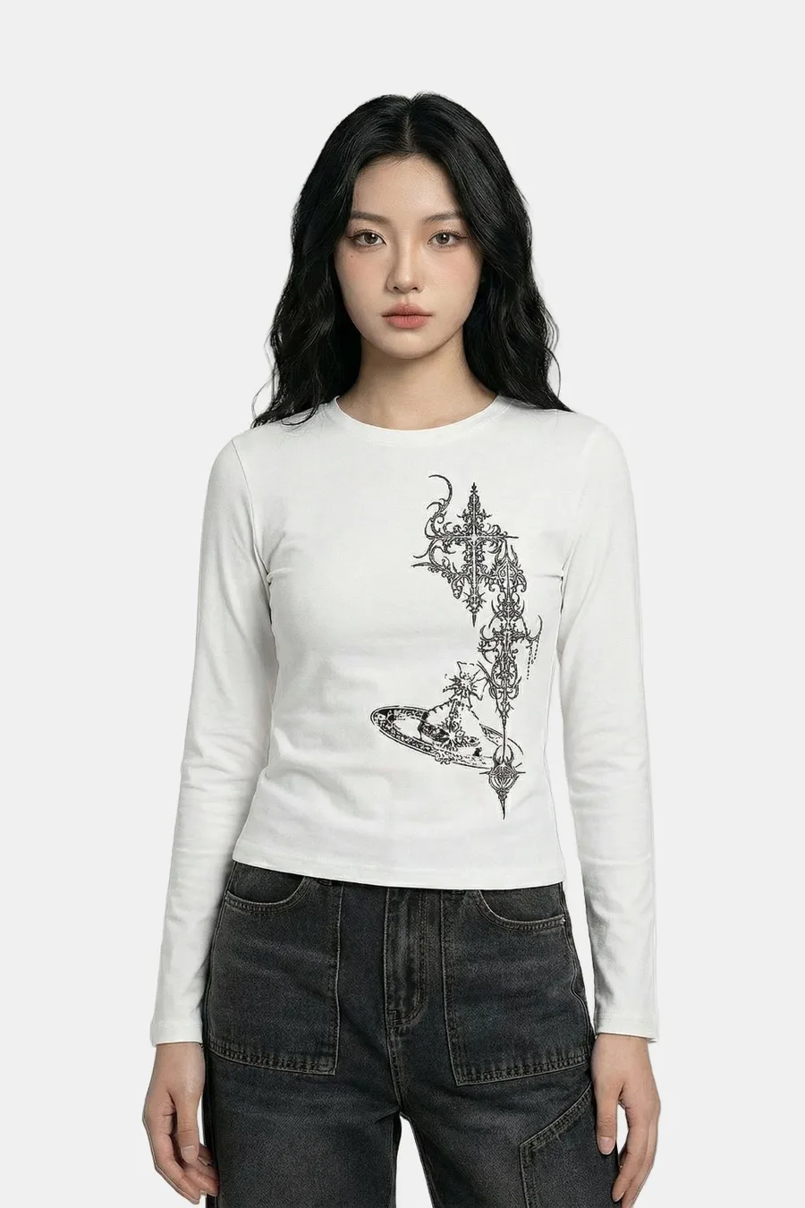 T-shirt manches longues gothique unisexe - 2