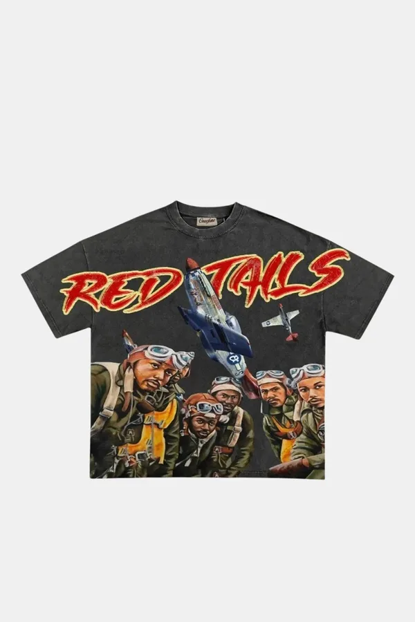 T-shirt Red Tails - L'Épure du Style Y2K Audacieux