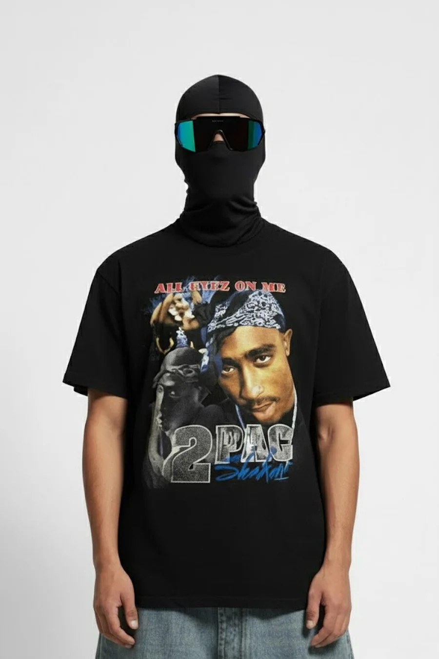 T-shirt Tupac - Hommage Icône Hip-Hop Y2K Oversize - 2