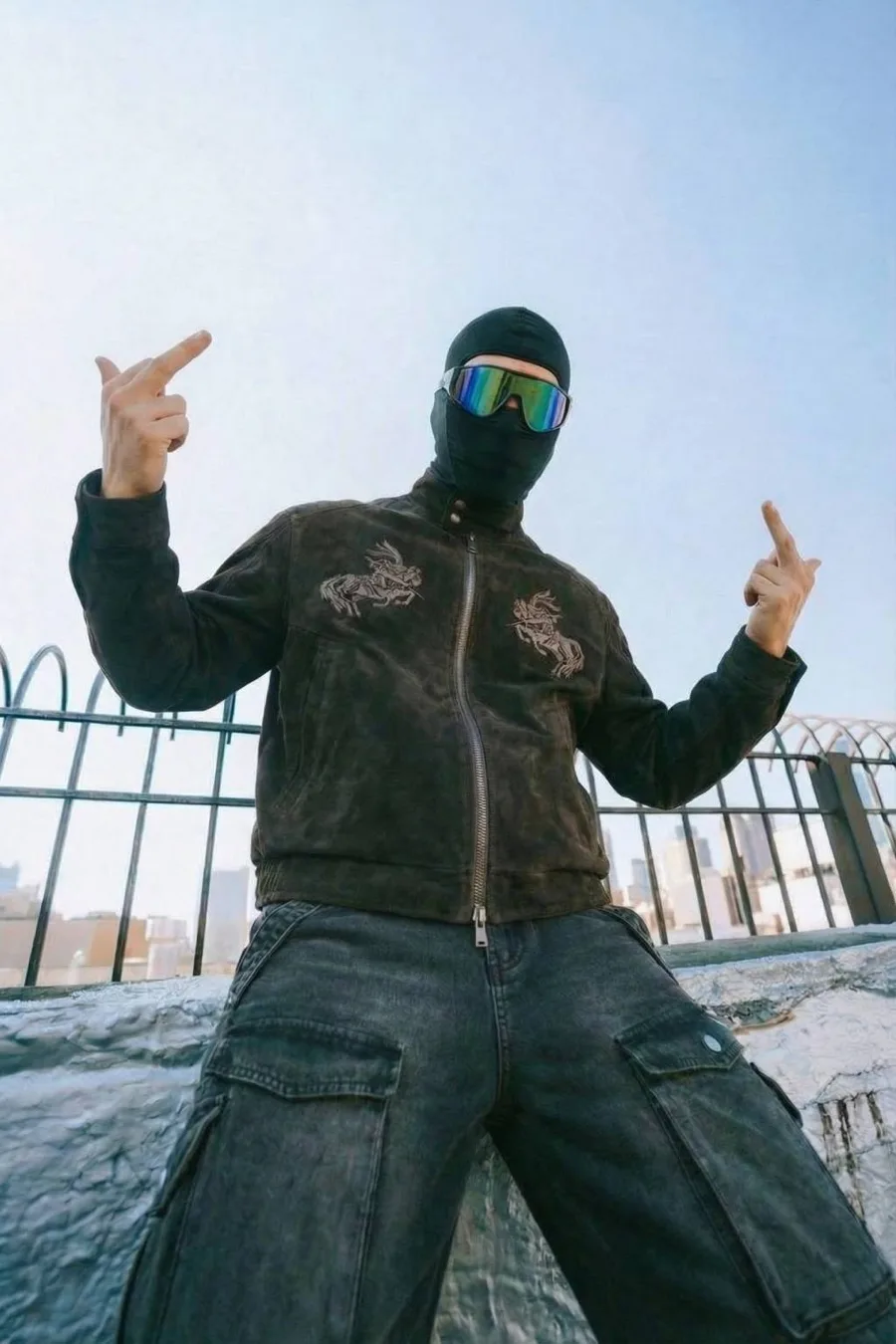 Veste Chinoise Style Urban Y2K – Coupe Épurée & Contraste Moderne - 4