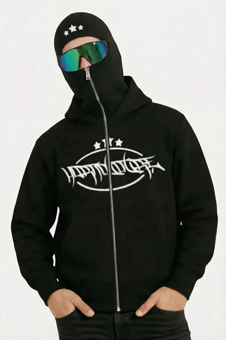 Veste Hoodie Drill Royaume-Uni 2022 - Design Éclatant avec Pierres Serties et Motif de… - 2