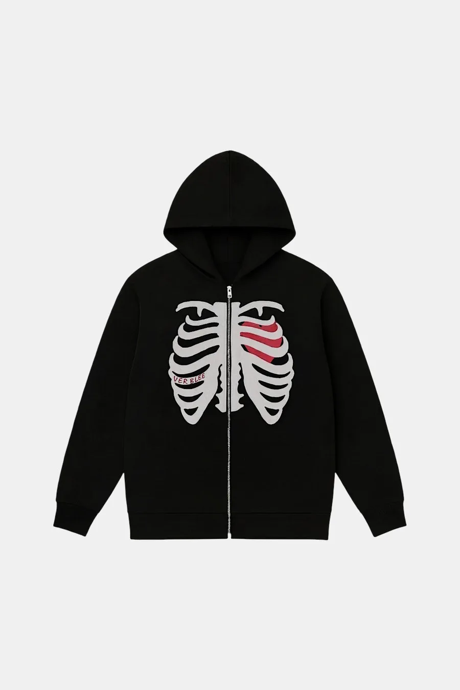 Veste Hoodie Maison Y2k Squelette Cœur - Unisexe & Confortable - 3