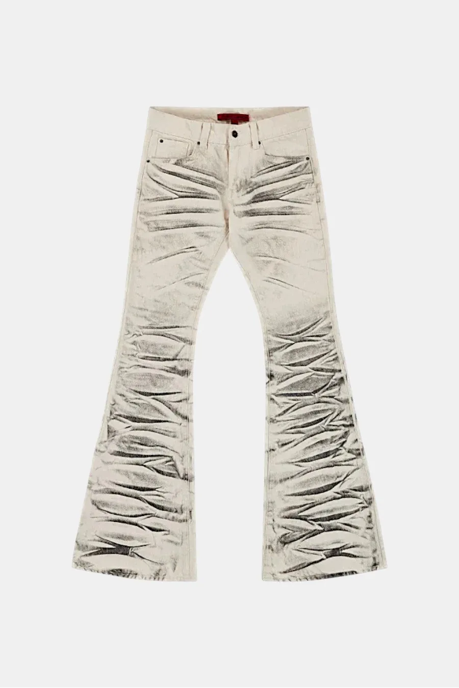 Jean blanc empilé Y2K - Silhouette urbaine contemporaine