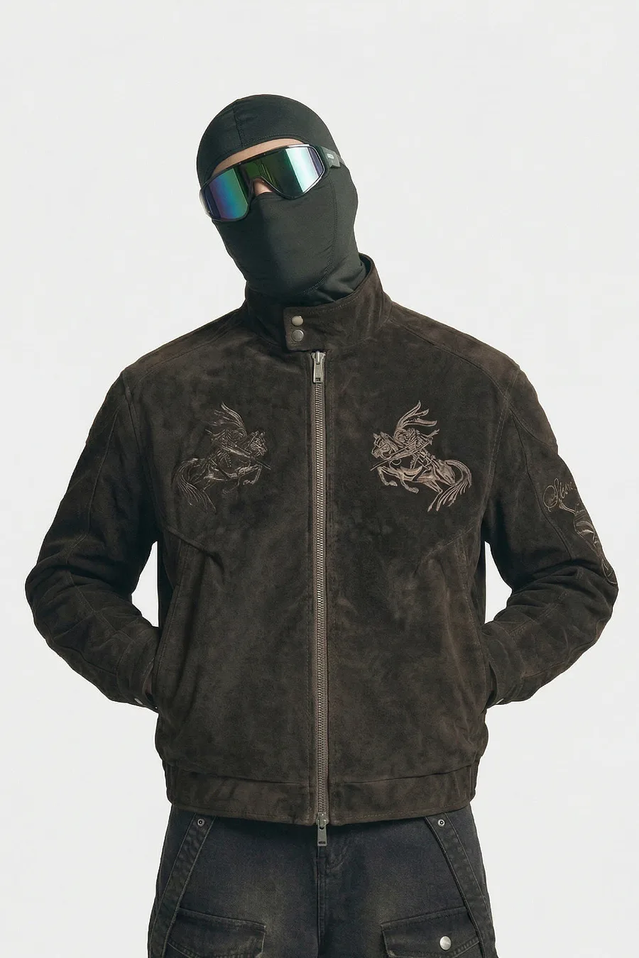 Veste Chinoise Style Urban Y2K – Coupe Épurée & Contraste Moderne - 2